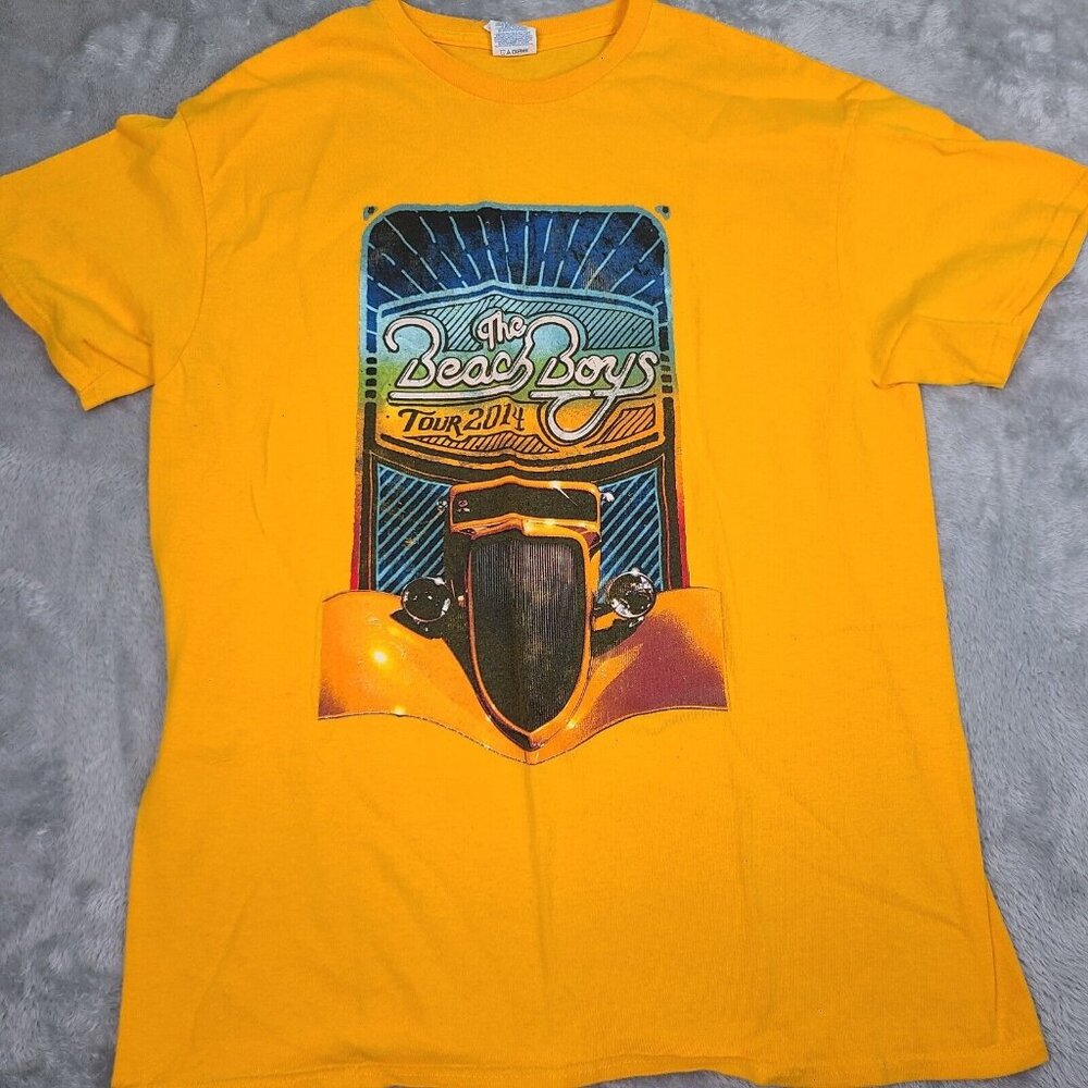 The Beach Boys Under the Hood Tour 2014 Adult Size Large Yellow